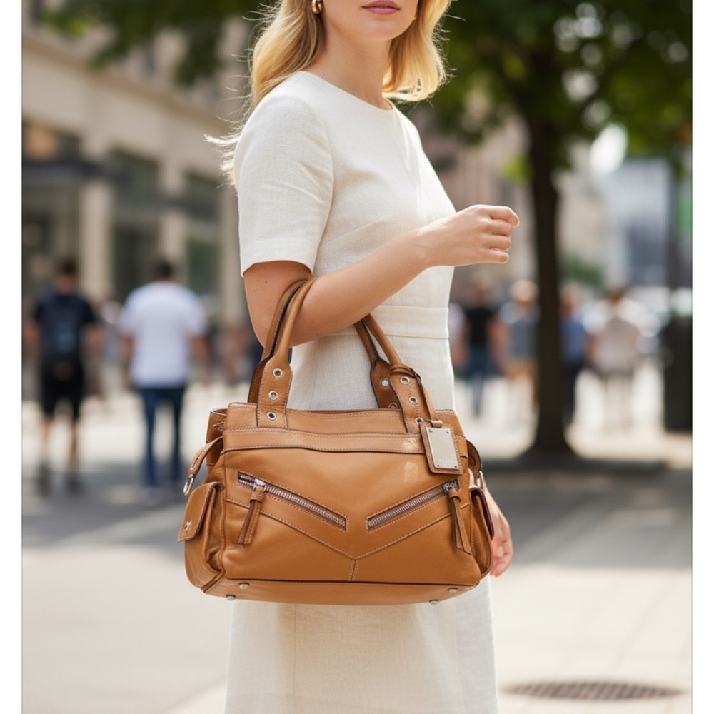 Tignanello Tan Leather Handbag